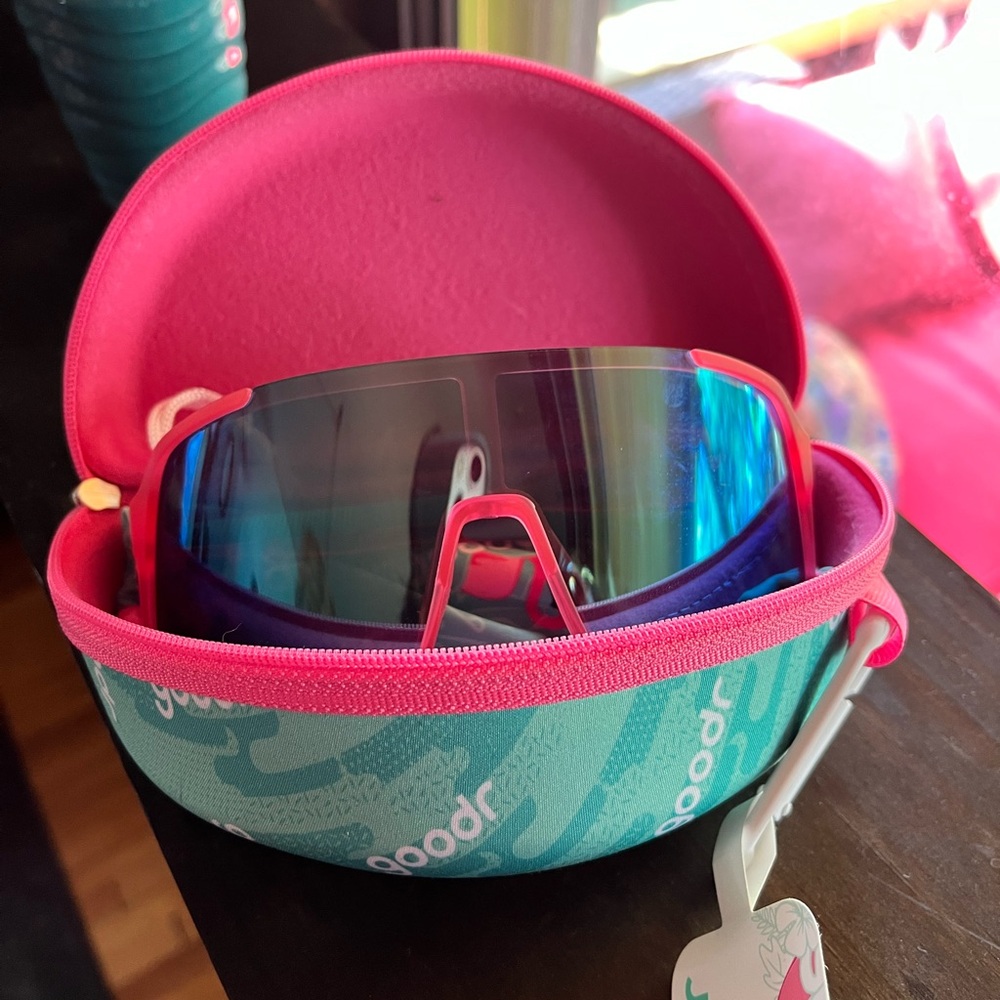Goodr Blue and Pink Sport Sunglasses